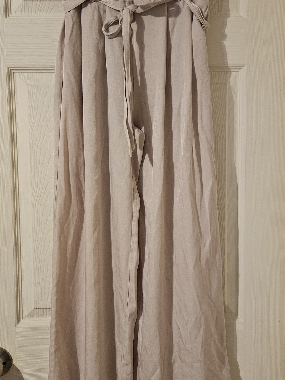 Women's Wide-Leg Tie-Waist Pants - Taupe
